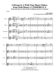 A Dream Is A Wish Your Heart Makes from Walt Disney's CINDERELLA for Flute Quartet Sheet Music by Ilene Woods