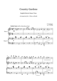 Percy Grainger - Country Gardens - 1 piano 4 hands Sheet Music by Percy Aldridge Grainger