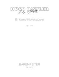11 kleine Klavierstuecke fuer die Jugend op. 15b Sheet Music by Hugo Distler