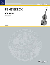 Cadenza Sheet Music by Krzysztof Penderecki