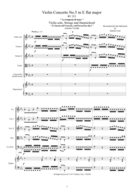 Vivaldi - Concerto No.5 in E flat - La tempesta di mare - RV 253 Op.8 for Violin