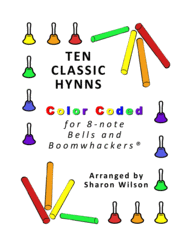 Ten Classic Hymns for 8-note Bells and Boomwhackers® (with Color Coded Notes) Sheet Music by Various