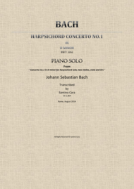 J.S.Bach - Concerto No.1 in D minor BWV 1052 - Full Piano version Sheet Music by Bach Johann Sebastian