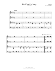 The Knuckle Song - for piano duet Sheet Music by Traditional