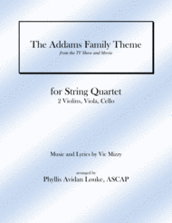 The Addams Family Theme for String Quartet Sheet Music by Vic Mizzy