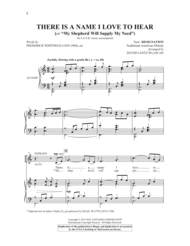 There Is A Name I Love To Hear Sheet Music by David Lantz
