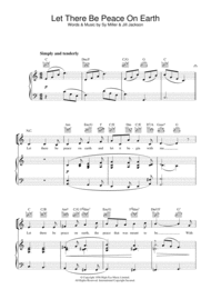 Let There Be Peace On Earth Sheet Music by The Choirboys