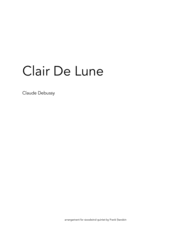 Clair de Lune for Woodwind Quintet Sheet Music by Claude Debussy