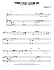When He Sees Me (from Waitress The Musical) Sheet Music by Sara Bareilles