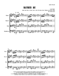 Rather Be - String Quartet Sheet Music by Clean Bandit
