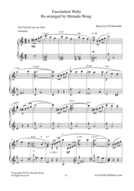 Fascination Waltz - Wedding Piano Solo in C Key Sheet Music by F.D. Marchetti