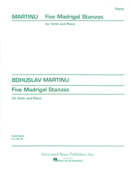 5 Madrigal Stanzas Sheet Music by Bohuslav Martinu