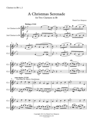 Christmas Serenade for Two Clarinets (A Christmas medley of songs) Sheet Music by Daniel Leo Simpson