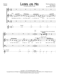 Lean On Me for Ukulele Ensemble and Vocals Sheet Music by Bill Withers
