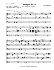Trumpet Tune for organ and optional trumpet Sheet Music by Nicholas Bowden