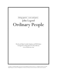 Ordinary People (String Quartet) Sheet Music by John Legend