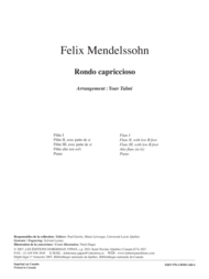 Rondo capriccioso Sheet Music by Felix Bartholdy Mendelssohn