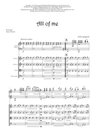 "All Of Me" John Legend Piano and String Quartet Sheet Music by John Legend