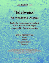 Edelweiss (for Woodwind Quartet) Sheet Music by Rodgers & Hammerstein