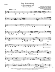 Say Something Sheet Music by A Great Big World and Christina Aguilera