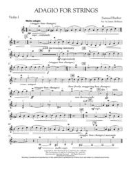 Adagio For Strings - Violin 1 Sheet Music by Samuel Barber