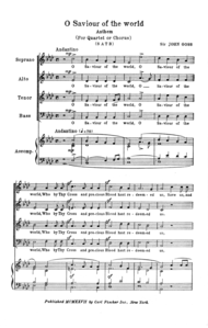 O Saviour of the World Sheet Music by John Goss