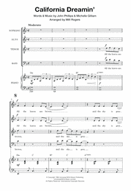 California Dreamin' (Arr. Milt Rogers) Sheet Music by The Mamas & The Papas