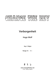Verborgenheit - C Major Sheet Music by Hugo Wolf