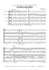 Amboss-Polka - German Polka - Oktoberfest - Brass Quintet Sheet Music by Albert Parlow
