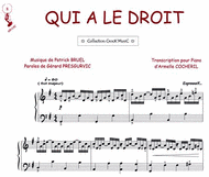 Qui A Le Droit Sheet Music by Patrick Bruel