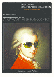 A MOZART FINE BRASS ART Sheet Music by Wolfgang Amadeus Mozart