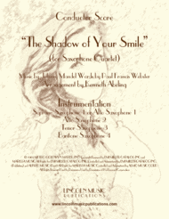 The Shadow of Your Smile (for Saxophone Quartet SATB or AATB) Sheet Music by Tony Bennett