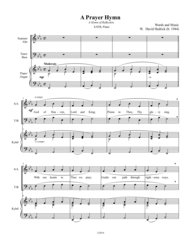 A Prayer Hymn Sheet Music by W. David Hedrick