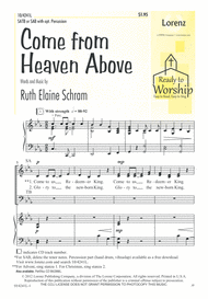 Come from Heaven Above Sheet Music by Ruth Elaine Schram