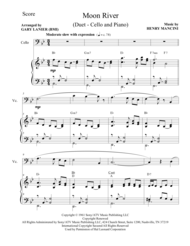 Moon River (Duet  Cello and Piano/Score and Parts) Sheet Music by Andy Williams