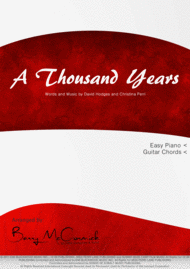 A Thousand Years Easy Piano Sheet Music by Christina Perri