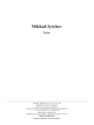 Suite Sheet Music by Mikhail Sytchev