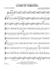 Game Of Thrones (arr. Michael Brown) - Bb Tenor Saxophone Sheet Music by Michael Brown