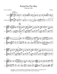 Puttin' On The Ritz: Violin & Cello Duet Sheet Music by Irving Berlin