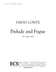 Prelude and Fugue: In Memoriam Nadia Boulanger Sheet Music by David Conte