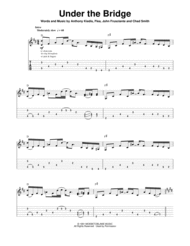 Under The Bridge Sheet Music by The Red Hot Chili Peppers