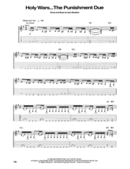 Holy Wars...The Punishment Due Sheet Music by Dave Mustaine