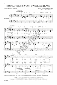 How Lovely Is Your Dwelling Place Sheet Music by Timothy Valentine