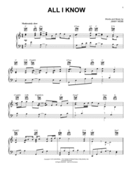 All I Know Sheet Music by Jimmy Webb