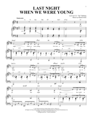 Last Night When We Were Young Sheet Music by E.Y. "Yip" Harburg