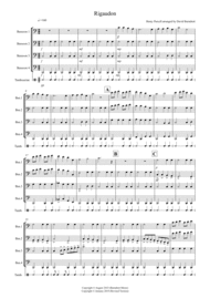 Rigaudon by Purcell for Bassoon Quartet Sheet Music by Henry Purcell
