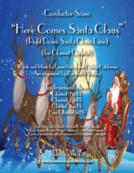 Here Comes Santa Claus (for Clarinet Quartet) Sheet Music by Gene Autry