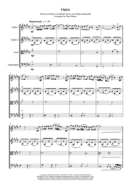 Hero - String Quartet Sheet Music by Mariah Carey