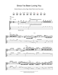 Since I've Been Loving You Sheet Music by Jimmy Page
