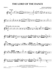 Lord Of The Dance - Violin 1 Sheet Music by Larry Moore
